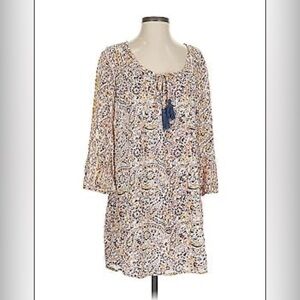 Billabong Floral Print Women's Dress with Tassels Size L